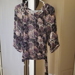 Gently used boden flowered blouse